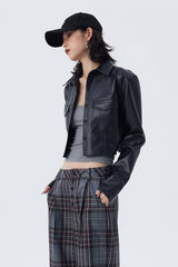 Daily Patch Pocket Leather Jacket