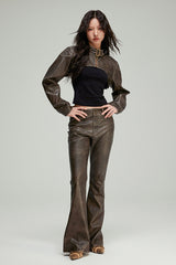 Slim Top Brown Bolero Jacket