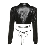 Ribbon Crop Top Bolero Jacket