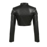 Stud Rock Black Leather Jacket