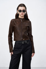 Light Punk Vintage Leather Jacket