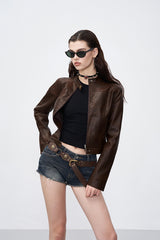 Light Punk Vintage Leather Jacket