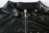 Stud Rock Black Leather Jacket