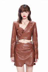 Black & Brown suspender Bolero Jacket