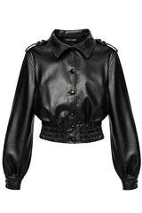 Marlowe Structured Leather Jacket