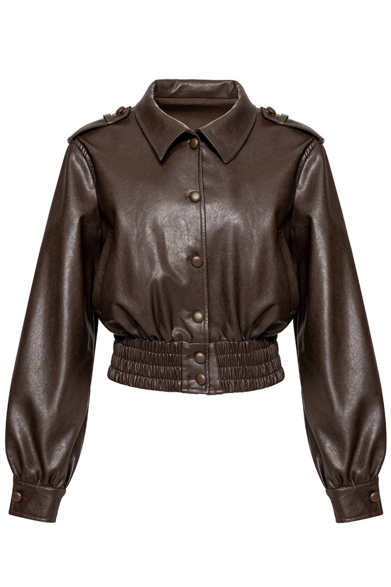 Marlowe Structured Leather Jacket