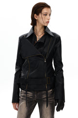 Arden Belted Moto Jacket