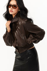 Marlowe Structured Leather Jacket