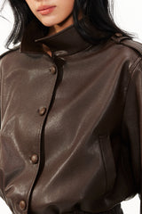 Marlowe Structured Leather Jacket