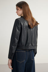 Slate Pocket Leather Jacket