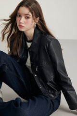 Slate Pocket Leather Jacket