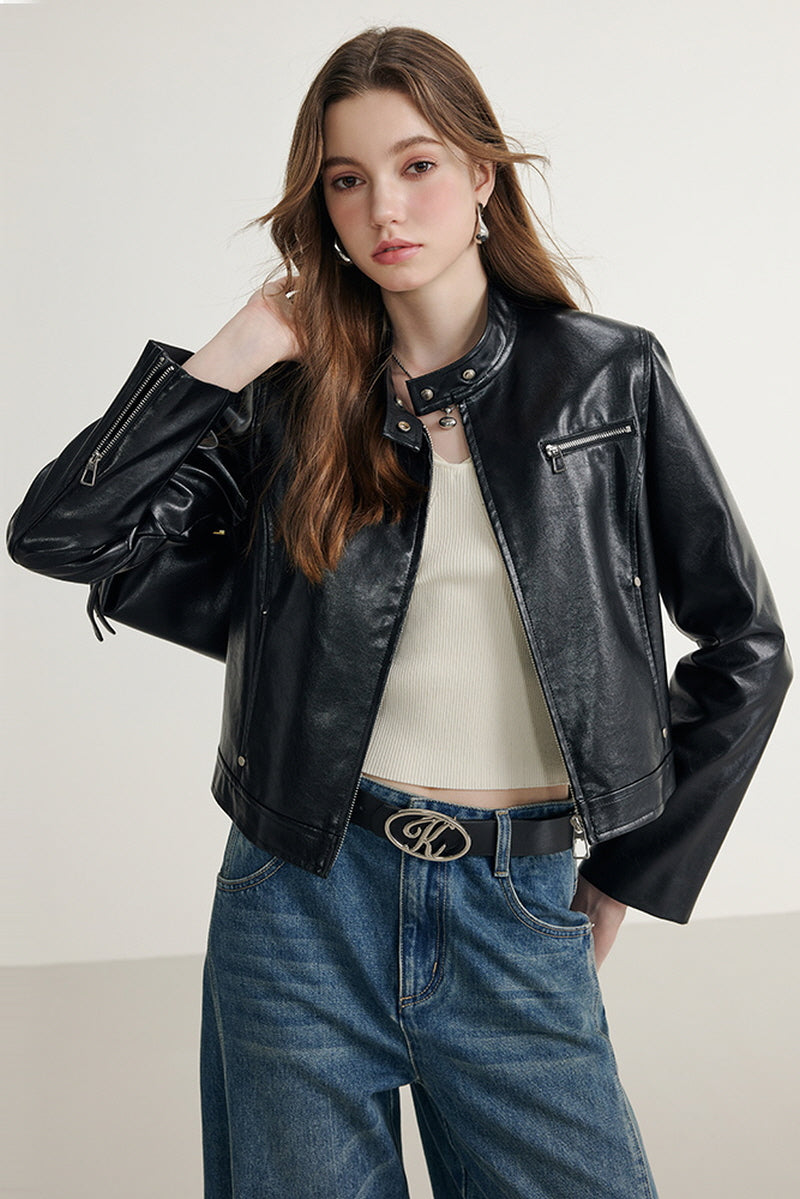 Nova Zip Leather Jacket