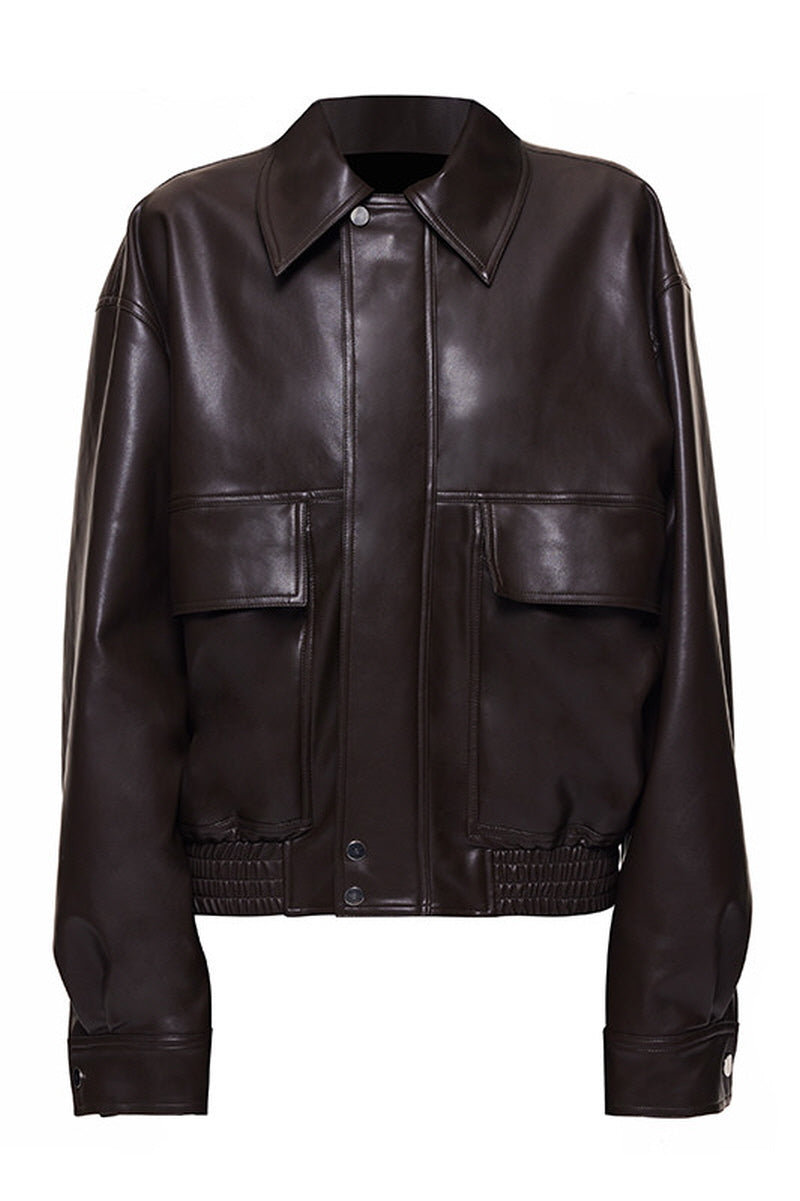 Raw Brown Leather Jacket