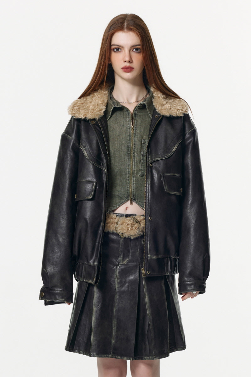 Aged Noir Field Jacket