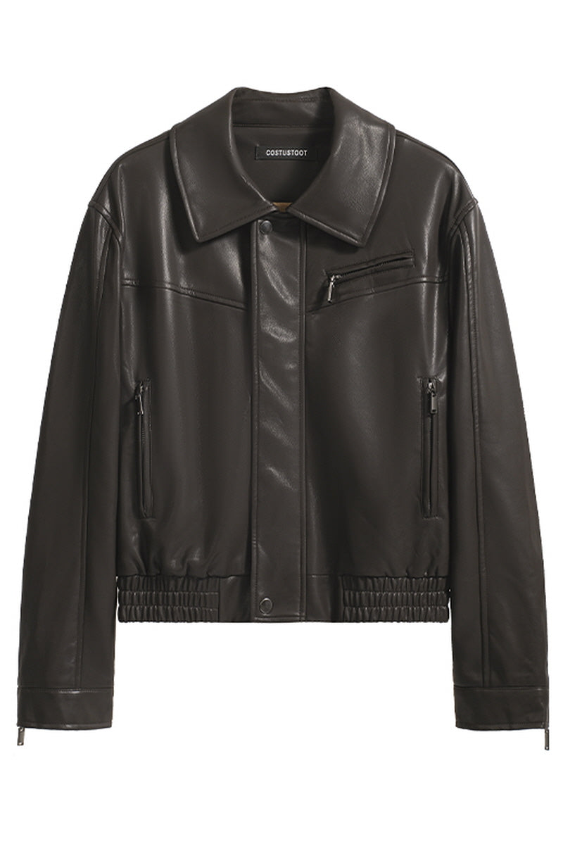 Refined Fit Leather Jacket