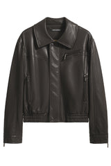 Refined Fit Leather Jacket