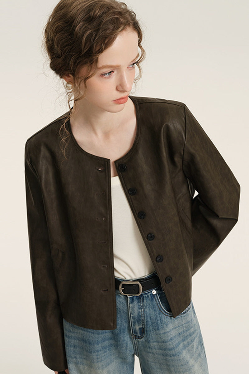 Burnt Theory Leather Jacket