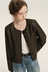 Burnt Theory Leather Jacket