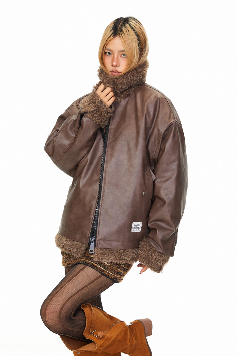 Rustline Over Shearling Jacket