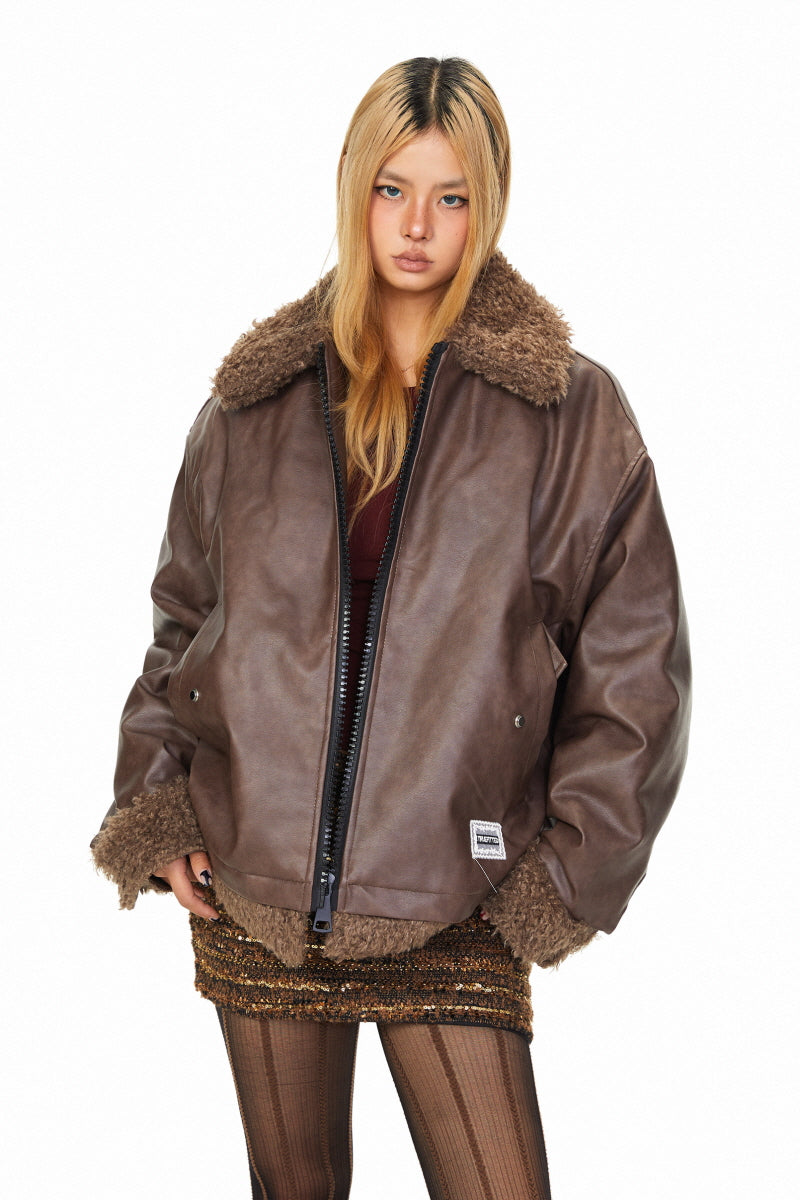 Rustline Over Shearling Jacket