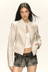 Ivory Muse Cropped Jacket