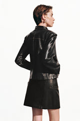 Slate Edit Black Leather Jacket