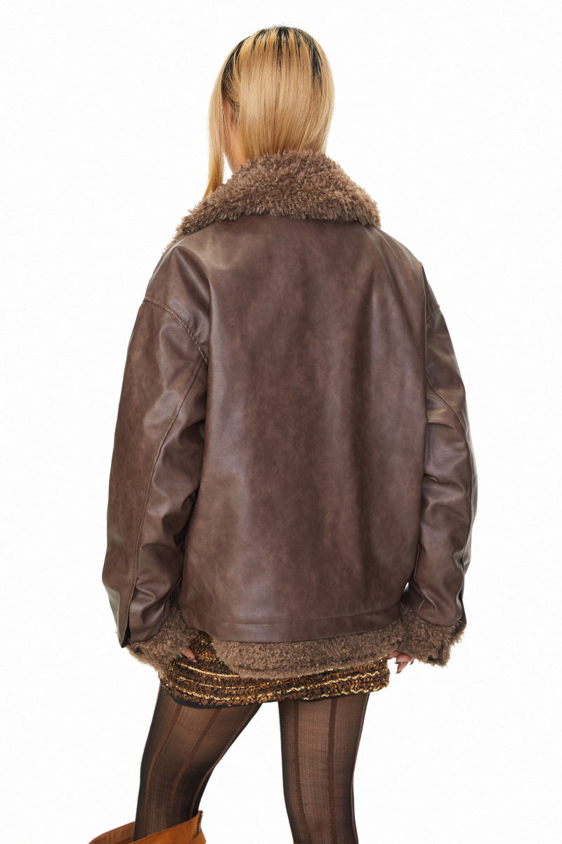 Rustline Over Shearling Jacket