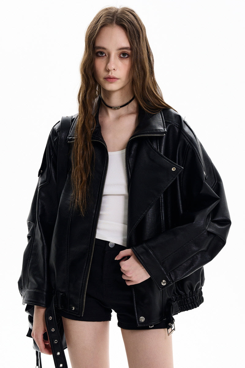 Inkform Black Leather Jacket