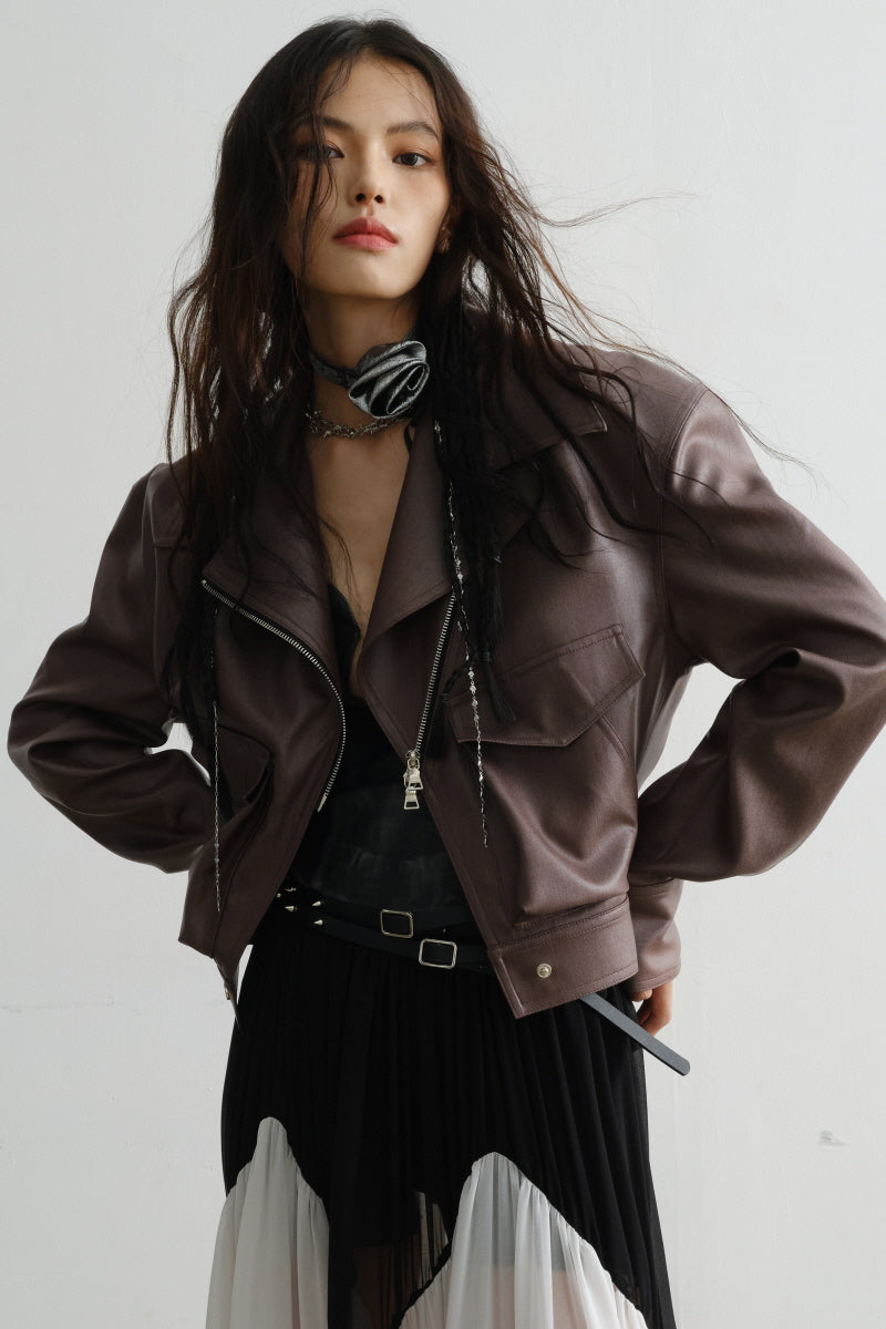 Atelier Cropped Leather Jacket