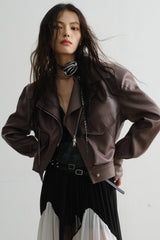 Atelier Cropped Leather Jacket