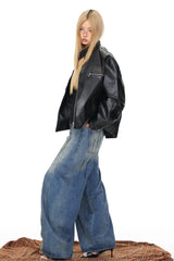 Black Orbit Leather Jacket