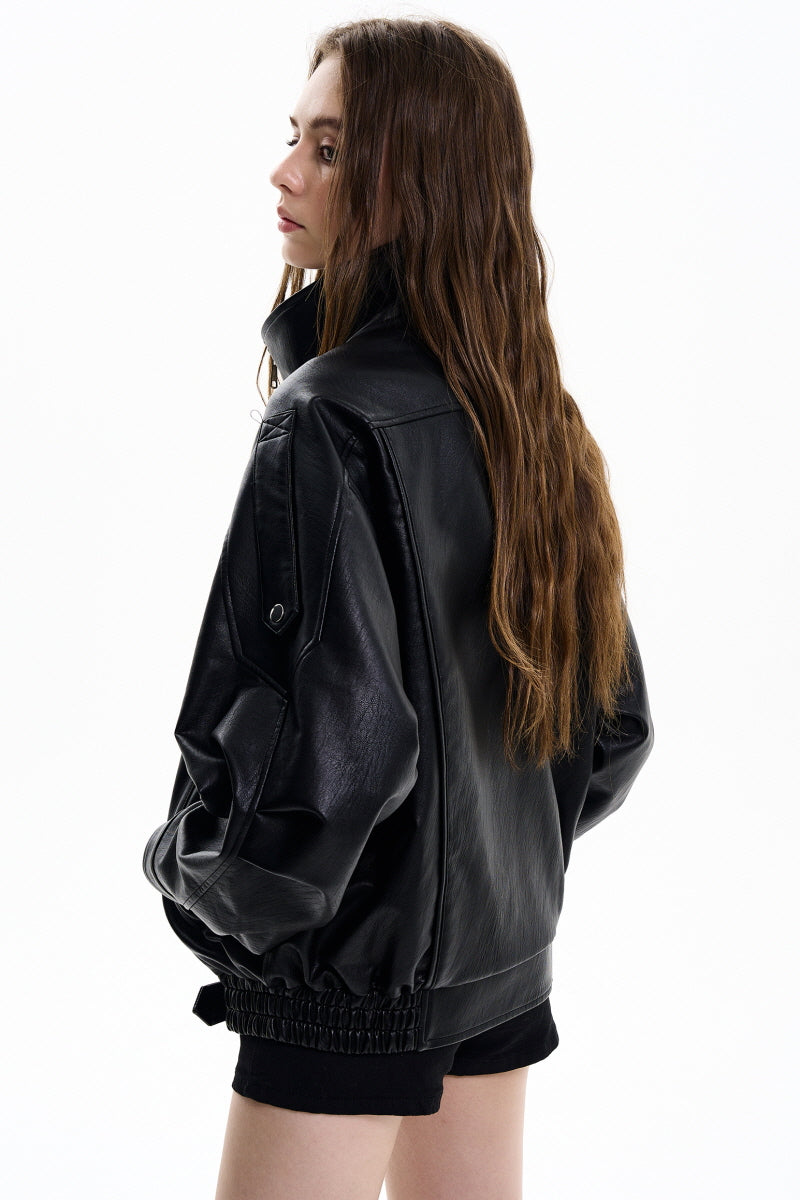 Inkform Black Leather Jacket