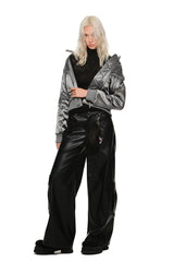 Silver Veil Leather Jacket
