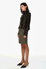 Jet Brown Moto Leather Jacket