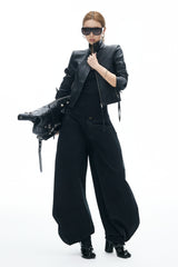 Monolith Highneck Leather Jacket