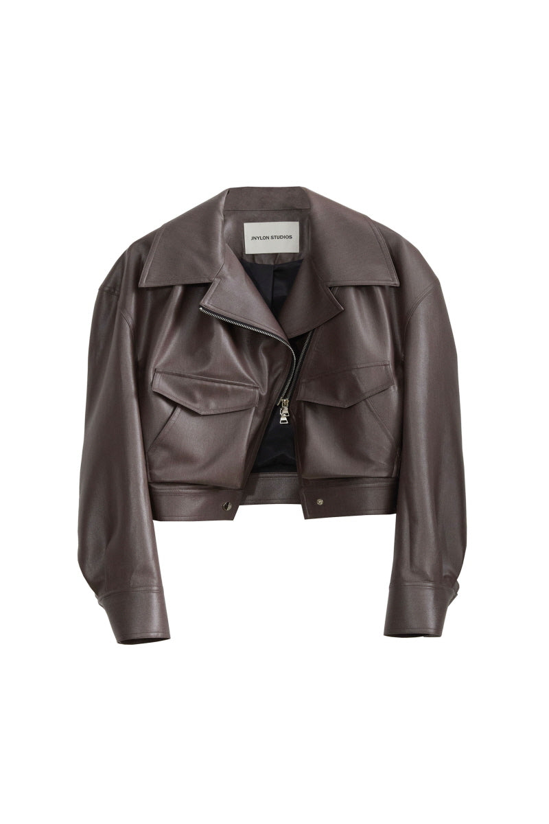 Atelier Cropped Leather Jacket