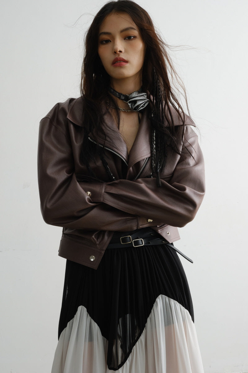 Atelier Cropped Leather Jacket