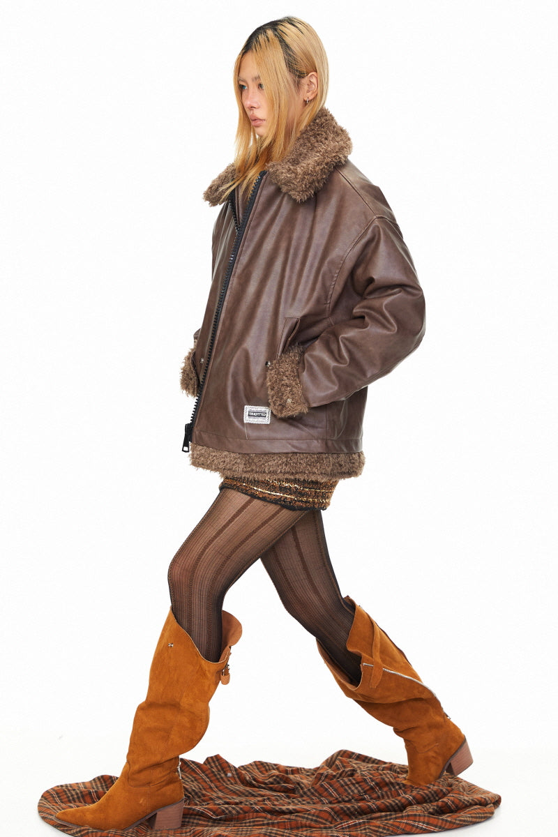 Rustline Over Shearling Jacket