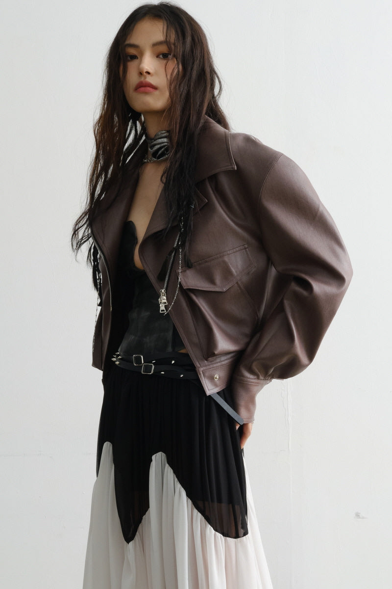 Atelier Cropped Leather Jacket