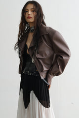 Atelier Cropped Leather Jacket