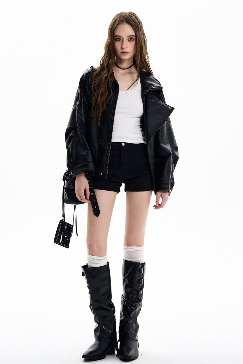 Inkform Black Leather Jacket