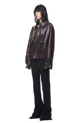 Raw Brown Leather Jacket