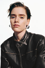 Slate Edit Black Leather Jacket