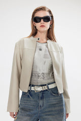 Eclipse Stand Collar Ivory Jacket