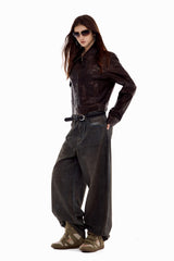 Ella Brown Leather Jacket