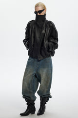 Verin Black Leather Jacket