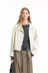 Clean Silhouette Crop Jacket
