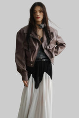 Atelier Cropped Leather Jacket