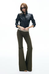 Monolith Highneck Leather Jacket