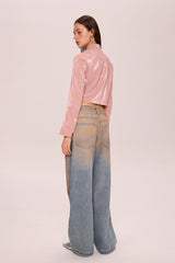 Blush Gloss Leather Jacket